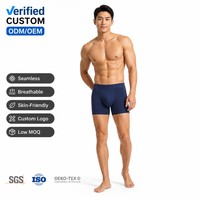 Boxers mi-hauts en coton tricoté à carreaux pour hommes, respirants, écologiques, avec bande élastique confortable, pour adultes, décontractés, ODM