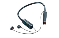 Headphone Nirkabel Leher, Earphone Olahraga 6.0 dengan Layar LED Penunjuk Daya, Suara Stereo HiFi untuk Gym, Lari, dan Olahraga