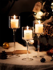 เชิงเทียนแก้วใส่เทียนโรแมนติกในวันวาเลนไทน์ใต้แสงเทียนในงานแต่งงาน<span class=keywords><strong>โรงแรม</strong></span>วันเกิดปาร์ตี้<span class=keywords><strong>แต่งตัว</strong></span>ถ้วยเทียนไร้ควัน - Product Image 4