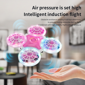Roze Mini Rc Drone Met Led Licht Cool Show 2.4G Rc Vliegende Quadcopter Drone Vliegende Ufo Drones Jongens Meisjes Speelgoed