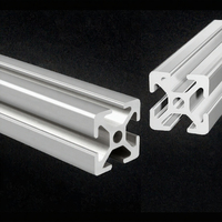 Profilé en aluminium anodisé à rainures en T 8017 25 x 25, extrusion en alliage pour cadre de porte et de fenêtre, clôture
