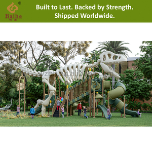 Baihe khủng long loạt chất lượng lớn Nhựa ống trượt cho sân chơi ngoài trời cho trường học nhà thể thao công viên giải trí công viên - Product Image 4