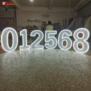 Numeri Luminosi in Acrilico Trasparente <span class=keywords><strong>LED</strong></span> RGB per Matrimoni ed Eventi, Insegna Luminosa al Neon a Prezzo di Fabbrica - Product Image 2
