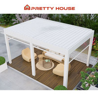Pergola en aluminium imperméable pour l'extérieur, installation facile, toit à lamelles motorisé, télécommande, rétractable, réglable, bioclimatique