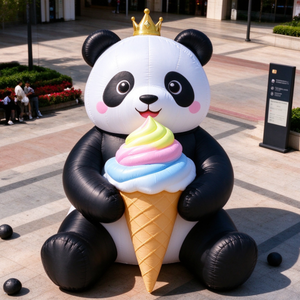 Serie de Pandas Inflables de Dibujos Animados, Mascota de Panda Inflable Gigante Personalizada para Publicidad Exterior y Decoración de Centros Comerciales - Product Image 4