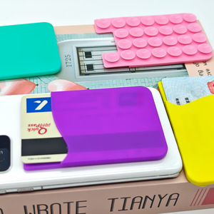 Neuer Bestseller Silikon-Telefonkartenhalter Universelles Praktisches Design mit Starker Saugkraft; Einfarbiges Silikon-Kartenetui - Product Image 3