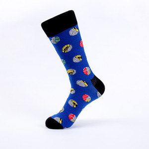 Calcetines de Algodón 200N con Diseño Mixto, Coloridos con Estampado de Puntos, Loros Tropicales, Flores, Nubes, Rayos y Corazones, Calcetines Novedosos para Hombre - Product Image 2