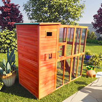 SDCH012 Catio pour chat en bois - Grande cage pour chat en bois massif, enclos pour animaux de compagnie avec plateformes de saut et niches pour la sieste