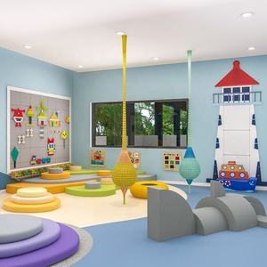 Conception personnalisée de salle de jeux intérieure pour crèche COWBOY avec équipement de jeu souple pour enfants de 2 à 6 ans, capacité maximale >500 kg - Product Image 1