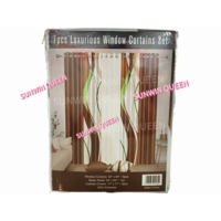 American Hot Selling 7PCS Faux Silk Window Decoration Curtains Drapes Polyester Flower Printed Curtains for Living Room