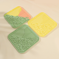Tapis à lécher en silicone pour aliments humides et pâtes nutritives, distributeur lent interactif pour chiens et chats, produit en caoutchouc amusant