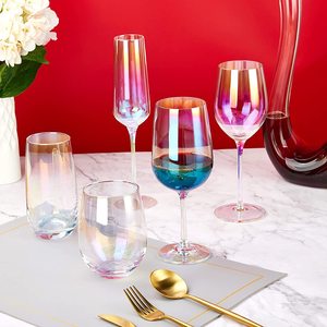 Ensemble de 6 verres <span class=keywords><strong>à</strong></span> <span class=keywords><strong>vin</strong></span> rouge, 17 once, jeu de 6 verres <span class=keywords><strong>à</strong></span> <span class=keywords><strong>vin</strong></span> <span class=keywords><strong>irisé</strong></span>, <span class=keywords><strong>verre</strong></span> transparent en cristal, de qualité supérieure sans plomb - Product Image 5