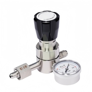 Regulador de <span class=keywords><strong>Gas</strong></span> de Acero Inoxidable 316 de un Solo Medidor, Oxígeno O2, C2H2, Propano, Argón Ar, Helio He, Válvula Reductora de Presión de Montaje en Panel - Product Image 2