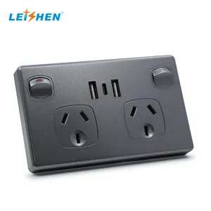 AU SAA Approved Smart Power Point, GPO Socket with USB Charge Ports for Home Automation Powerpoint Double Surge Outlet/AU