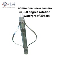 VICAM 200m à 500m de profondeur pièces de caméra d'inspection de puits d'eau tête de caméra d'inspection de tuyau vidéo de forage