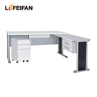 Meubles de bureau commerciaux modulaires modernes, bureau d'ordinateur en acier