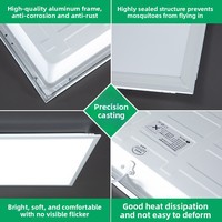 Lampu Panel LED Flat 6Ox60 Grosir, Lampu Panel Plafon Backlit Tersembunyi untuk Penerangan Gudang, Kantor, Supermarket, Toko