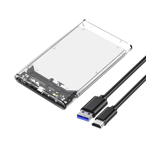 USB2.0 tas pelindung casing gerak mekanik casing <span class=keywords><strong>Hard</strong></span> Drive Notebook 2.5 inci eksternal <span class=keywords><strong>SSD</strong></span> Solid State transparan kompatibel dengan USB2.0 - Product Image 1