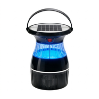 Piège à moustiques solaire UV à aspiration, lampe anti-insectes extérieure écologique pour le contrôle des nuisibles volants avec ventilateur d'aspiration