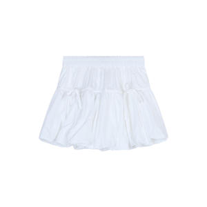 Falda abombada con detalle de lazo dulce Media falda blanca Minifalda de diseño acampanado corto elegante 2025 - Product Image 2