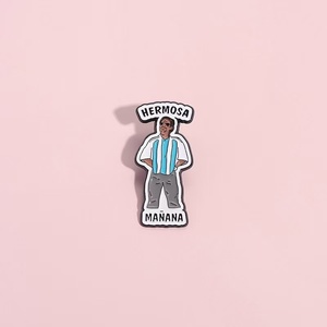 Pin de níquel negro con diseño de personaje de dibujos animados Hermosa <span class=keywords><strong>Manana</strong></span>, técnica de fundición, ideal para graduaciones, venta al por mayor. - Product Image 4