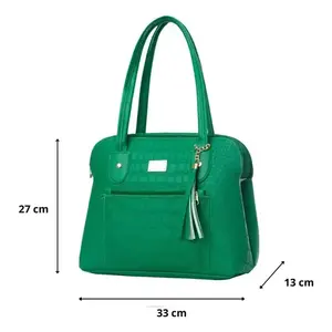 Bolso Bandolera Verde para Mujer Fana Idalia, Forma de Media Luna, Material PU, Estilo Vintage, Bolso de Mano para Uso Diario - Product Image 3