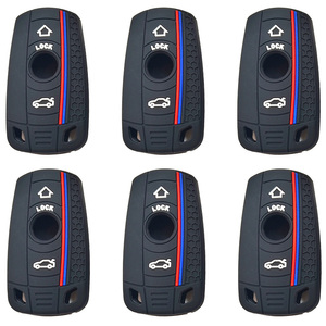Funda de Silicona para <span class=keywords><strong>Llave</strong></span> Inteligente de Coche, Estilo Deportivo para <span class=keywords><strong>BMW</strong></span> <span class=keywords><strong>Serie</strong></span> <span class=keywords><strong>1</strong></span> 3 5 6 E90 E91 E92 E60 E70 E71 E72 E82 E87 E88 E89 - Product Image 5