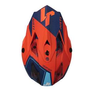 Just1 J32 bambini casco Vertigo per il picco blu con fluorescente arancione giovane casco da bicicletta - Product Image 1