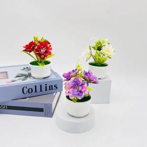 Plantas Artificiales de Clivia Paulon en Maceta Mini de 14 cm de Alto, Flores de Plástico para Decoración de Escritorio, Hogar, Oficina, Accesorios de Fotografía - Product Image 2