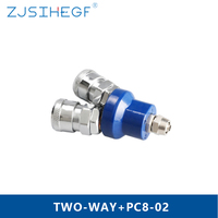 Sambungan Pneumatik Dua Arah Tipe C Quick Coupler untuk Pompa, Alat Coupler, Manifold Multi Splitter