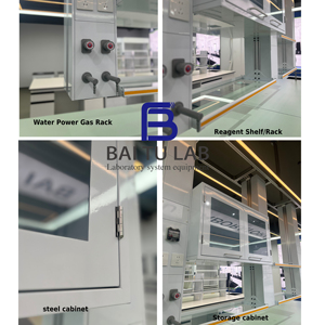 Baitu Mobile Eau Gaz <span class=keywords><strong>Elec</strong></span> réactif Rack Armoire Modulaire Service Colonne Laboratoire Poste de Travail pour les ateliers de R & D de nouveaux matériaux chimiques - Product Image 2
