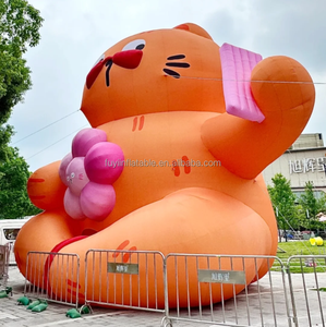 オレンジ色のインフレータブルキャッツモデル屋外イベントプロモーション漫画装飾カスタムインフレータブルオレンジ - Product Image 1