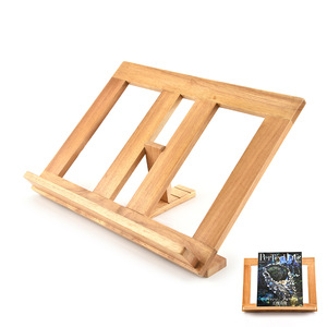 Étagère de lecture en bois massif, réglable, pliable, en bois de caoutchouc, <span class=keywords><strong>tablette</strong></span>, ordinateur portable, étagère en bois portable - Product Image 2