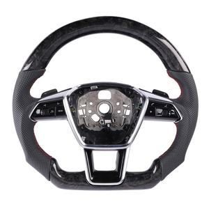 Volante Deportivo Mejorado de Fibra de Carbono Forjada para A5 B8 <span class=keywords><strong>A6</strong></span> C8 C7 R8 A4 B8.5 Q5 <span class=keywords><strong>2011</strong></span> - Product Image 2