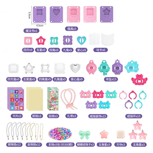 Vente chaude 189PCS Fille DIY Jouet <span class=keywords><strong>Livre</strong></span> Magique Anneaux et Pendentifs Fun Play Accessoires Ensemble de Bijoux Regalo Para Ninas - Product Image 4
