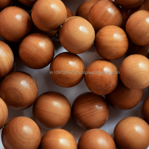 Rosario budista redondo de sándalo, joyería de Yoga para cantar, cuentas de madera hechas a mano, cuentas sueltas, joyería de moda - Product Image 1