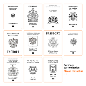 Portefeuille porte-cartes en cuir PU sur mesure pour passeport, format 4x3 pouces, vente en gros, États-Unis - Product Image 6