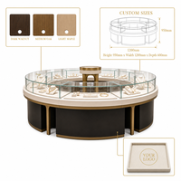 Vitrine à bijoux et présentoir à montres GZowin, écologique et durable, avec éclairage LED, dimensions personnalisables pour les bijouteries