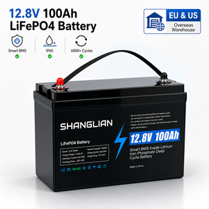 แบตเตอรี่ลิเธียมไอรอนฟอสเฟต IP65 12.8V 100Ah 1280Wh สำหรับเก็บพลังงานแสงอาทิตย์ ชุดแบตเตอรี่ลิเธียมสำหรับระบบแผงโซลาร์เซลล์บ้าน - Product Image 1