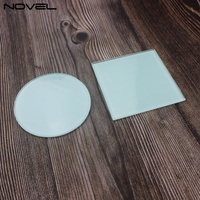 Promotion Nouvelle Marque Sous-verres Carrés en Verre Blanc Vierge pour Sublimation 10CM OEM Imperméables DIY pour Thé et Café Tapis et Dessous de Verre Modernes