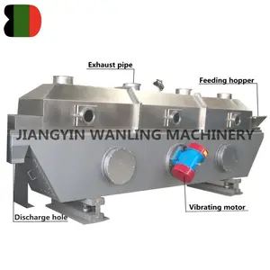 ZG industrial coffee grounds fertilizer plastic food granule vibrating fluid bed dryer drying machine price