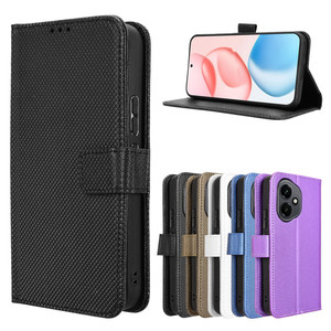 Étui de téléphone à rabat en cuir PU motif diamant portefeuille de luxe pour Huawei Honor 400 - Product Image 6