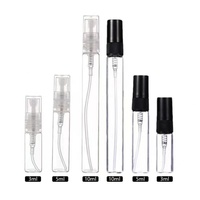 Flacon de parfum en verre vide en forme de cœur avec impression sérigraphiée et bouchon en caoutchouc 2ml/3ml/5ml/10ml personnalisable