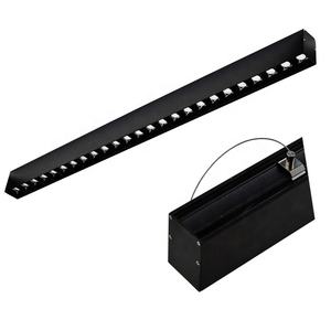 Lustre Linéaire LED Moderne en Aluminium Nouveau Noir Blanc Chaud <span class=keywords><strong>Suspension</strong></span> Minimaliste Industrielle <span class=keywords><strong>pour</strong></span> Lampes Suspendues de Bureau à Domicile - Product Image 4