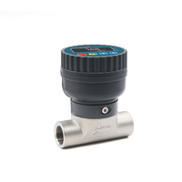 Sensor Aliran Turbin Roda Dayung DN20 ZJSUS-LCD Display Flow Meter dengan Sinyal Pulse+RS485 Koneksi Ulir 3/4 Inch Flowmeter