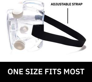 แว่นตาป้องกันสารเคมี แว่นตาระบายอากาศแบบไม่ตรง แว่นตาป้องกันฝ้าพร้อมสายรัดยางยืดแบบปรับได้ แว่นตานิรภัยพร้อมแผ่นป้องกันด้านข้าง - Product Image 6