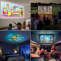Projecteur intelligent portable Topleo pour enfants, version basique, mini projecteur de cinéma maison, haute luminosité, projecteurs LCD intelligents 4K