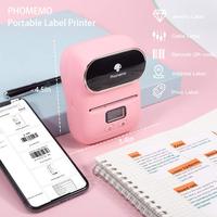 Phomemo pembuat Label kode batang Mini, pembuat Label Printer BT termal untuk bisnis kecil