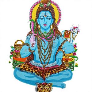 Tapisseries murales contemporaines en coton batik avec motifs des dieux indiens Shiva et de la déesse Sitara, pour anniversaire et printemps, lot en gros - Product Image 1