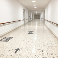 Revêtement de sol en terrazzo commercial, dalles de terrazzo artificielles, couleur personnalisée, dalle de terrazzo pour villa, appartement, design moderne